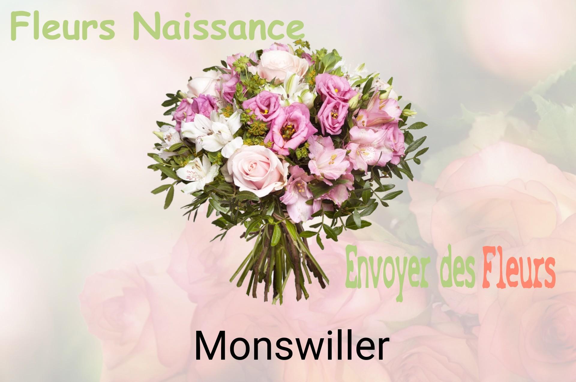 Bouquet de fleurs de naissance livré à Monswiller